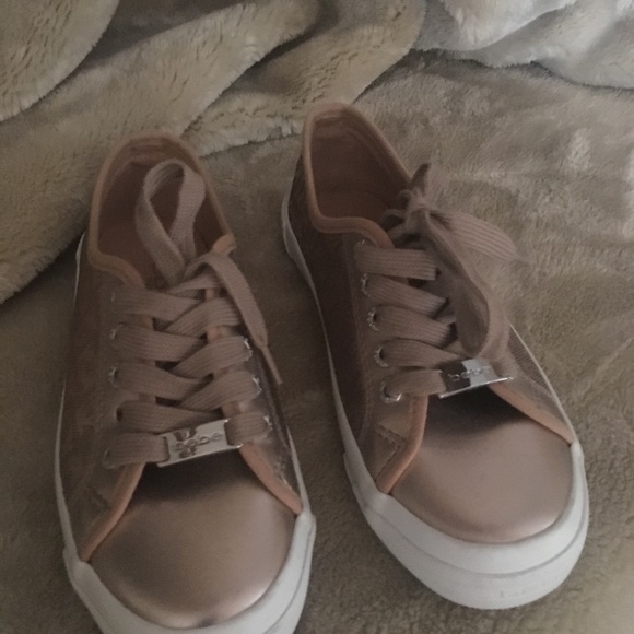 Bebe gold lace up sneakers - Picture 2 of 2